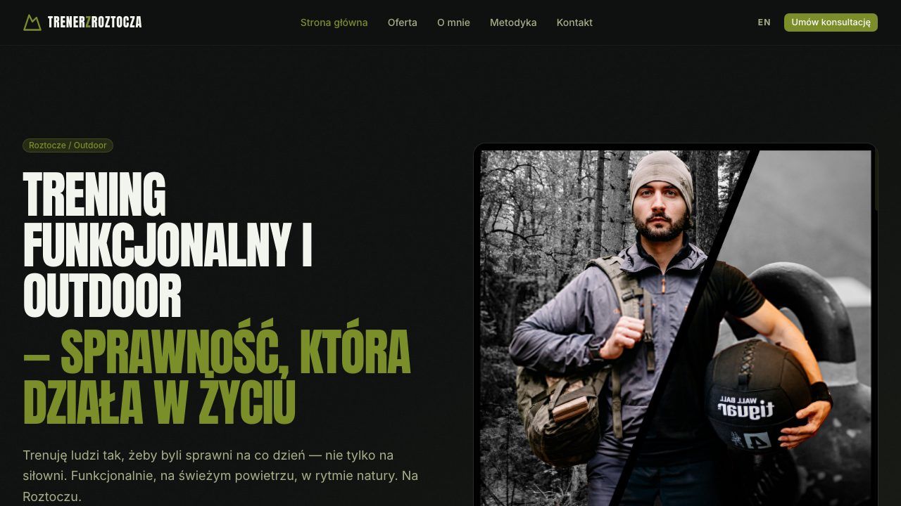 trener-z-roztocza.pl – Strona personalnego trenera fitness z Roztocza — plany treningowe i kontakt.