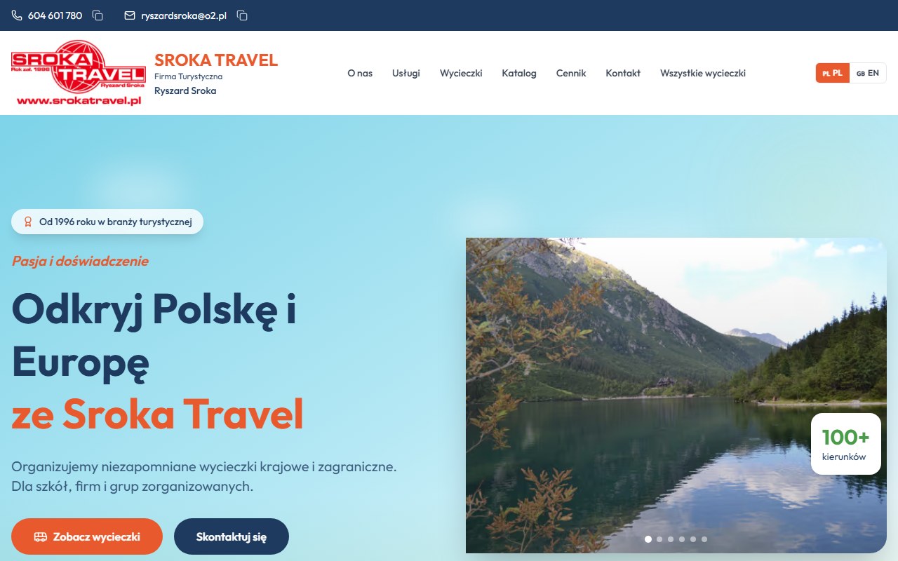 srokatravel.pl – Serwis biura podróży Sroka Travel — oferty wyjazdów i rezerwacje online.