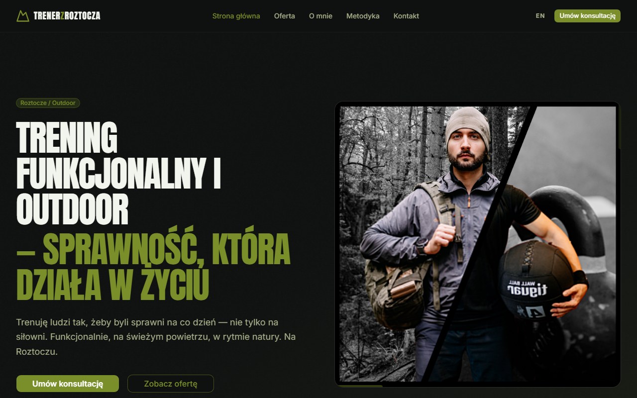 trener-z-roztocza.pl – Strona personalnego trenera fitness z Roztocza — plany treningowe i kontakt.